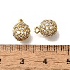 Rack Plating Brass Micro Pave Cubic Zirconia Charms KK-F883-07G-02-3