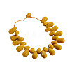 Resin Teardrop Beaded Necklaces for Women FS-WGB04AC-02-2