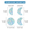 16 Sheets 4 Styles Waterproof PVC Colored Laser Stained Window Film Static Stickers DIY-WH0314-077-2