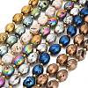 Electroplated Natural Druzy Geode Crystal Beads Strands G-F833-O01-01-1