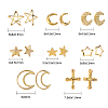 160Pcs 8 Styles Brass & Alloy Material Cabochons PALLOY-CJ0001-172-2