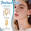 2Pcs 925 Sterling Silver with Crystal Rhinestone Pendant Bails STER-ME0001-24G-2