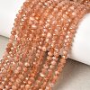 Natural Gold Sunstone Beads Strands G-K376-I06-3x4mm-1