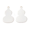 925 Sterling Silver Blank Gourd Charms STER-F057-06S-1
