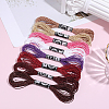 8 Skeins 8 Colors 12-Ply Metallic Polyester Embroidery Floss OCOR-CY0004-56A-3