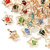 40Pcs 8 Colors Rhinestone Pendants IFIN-YW0003-95-2