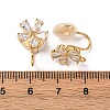 Brass Micro Pave Cubic Zirconia Ear Cuff Findings KK-F898-19B-G-3
