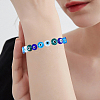 50Pcs 5 Colors Handmade Evil Eye Lampwork Beads LAMP-PA0001-30-5