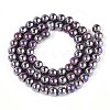 Electroplate Opaque Glass Beads Strands GLAA-T032-P6mm-AB15-2