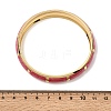 304 Stainless Steel Enamel Hinged Bangles BJEW-D408-44G-3