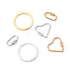 6Pcs 6 Styles 304 Stainless Steel Split Key Rings STAS-TA0003-46-2