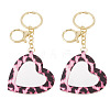 2Pcs PU Mirror Keychains KEYC-TADJ0001-05C-1
