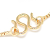 Brass Box Chains Necklace Making MAK-Q012-02G-3