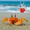 Summer Beach Alloy Rhinestone Crab Pendant Necklaces for Women WG730EC-01-3