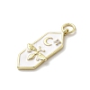 Brass Micro Pave Cubic Zirconia Pendants KK-A278-07G-02-2