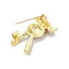 Rabbit with Carrot Zinc Alloy Rhinestone Lapel Pins for Clothes JEWB-D305-01G-2