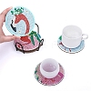 DIY 5D Diamond Painting Flamingo Cup Mat Kits PW-WG9DA9D-01-4