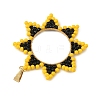 Brass & Glass Seed Beaded Pendants PALLOY-MZ01373-01-2