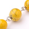 Handmade Round Drawbench Acrylic Beads Chains for Necklaces Bracelets Making AJEW-JB00050-03-2