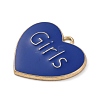 Alloy Enamel Pendants ENAM-M009-02B-04G-2