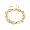 Brass Oval Link Chain Bracelets for Women Men BJEW-K273-10G-4