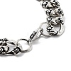 Retro Alloy Skull Curb Chains Bracelets for Women Men BJEW-L684-002AS-3