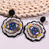 Seed Beads Dangle Stud Earrings EJEW-I228-B01-2