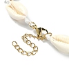 Natural Shell & Synthetic Turquoise Starfish Beaded Necklace with 304 Stainless Steel Clasps X-NJEW-TA00107-02-4