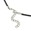 Angel Shape Alloy with Glass Pendant Necklaces NJEW-JN04560-05-5