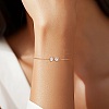 925 Sterling Silver Bowknot Link Bracelets BJEW-C106-02G-3