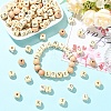 310Pcs 27 Styles Printed Natural Wood Beads WOOD-YW0001-84-4