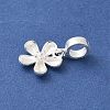 925 Sterling Silver Flower European Dangle Charms STER-H115-14S-2