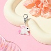 Easter Rabbit Glass Sead Beads Loom Pattern Pendant Decorations HJEW-MZ00131-2