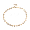 Enamel Daisy Link Chain Necklace NJEW-P220-01G-2