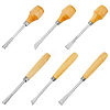 HOBBIESAY 6Pcs 6 Style Steel Chisels AJEW-HY0001-68-1