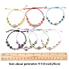 Resin Evil Eye Braided Bead Bracelets for Women BJEW-FS00018-04-3
