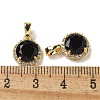 Brass Micro Pave Cubic Zirconia Charms KK-R210-25G-3