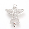 Long-Lasting Plated Brass Micro Pave Cubic Zirconia Links X-ZIRC-S053-17P-1