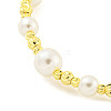 Rack Plating Grooved Round Brass Beaded Bracelets BJEW-P322-20G-2