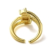 Brass with Cubic Zirconia Rings RJEW-B057-03G-01-3