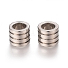 Tarnish Resistant 201 Stainless Steel Grooved Beads STAS-L238-009A-P-1