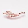 Brass Micro Pave Cubic Zirconia Links ZIRC-P049-01RG-1