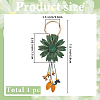 Leather and Alloy Keychain HJEW-WH20022-04B-02-2