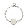 304 Stainless Steel Link Chain Bracelet Making STAS-K252-20C-P-1
