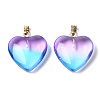 Two Tone Spray Painted Glass Pendants X-GLAA-N035-016-C02-2