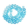 Crackle Transparent Glass Beads Strands GLAA-N068-06A-03-2