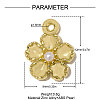 Zinc Alloy with ABS Plastic Imitation Pearl Charms AL-OY001-34G-2