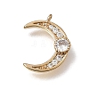Brass Pave Clear Cubic Zirconia Charms CU-CBA7960-06G-1