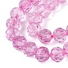 Crackle Transparent Glass Beads Strands GLAA-N068-06A-12-3