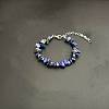 Natural Lapis Lazuli Chip Beaded Bracelets for Women IW6789-20-1